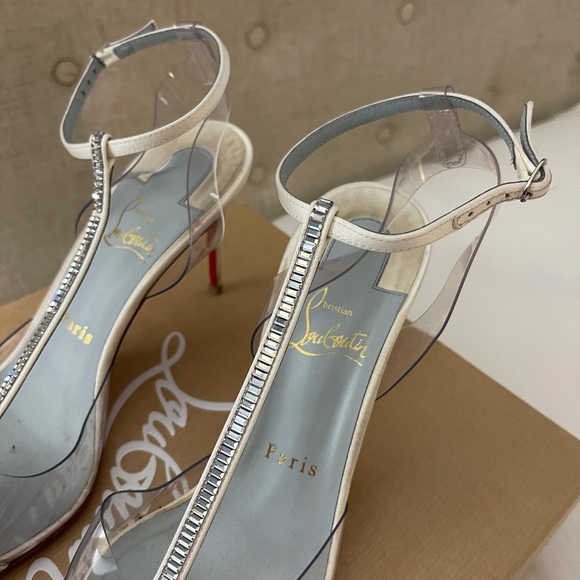 Christian Louboutin heels Nosy Strass 85 Off White - Picture 11 of 13